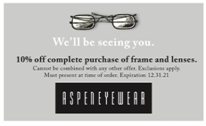 Aspen Eyewear Winter 2021
